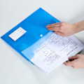 Miniatyrbillede 4 af 5: 20 stk. A4 slikfarvet PP trykknap gennemsigtig opbevaringsfilpose Studenterkontor plastik filpose