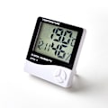 Miniatyrbillede 4 af 5: To HTC-1 indendørs elektronisk termometer vækkeur Kreativ husholdning stor skærm termometer og hygrometer
