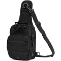 Miniatyrbild 1 av 6: Sling Bag Tactical Military Molle Axelväska Herr Bröstväska Multifunktionsryggsäck för sportjakt，svart