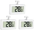 3X Kylskåpstermometer Digital Termometer Frystermometer Vattentät Kylskåpstermometer med LCD-display