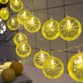 Miniatyrbild 1 av 7: LED gul citronskiva liten lykta blinkande ljusslinga ljus