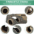 Miniatyrbillede 5 af 7: Harpiks Hul Træstamme Medium/Stor Betta Log Akvarium Dekorationer Ornament Fiskehus Hule Træhus Indretning til Akvarium