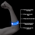 Miniatyrbilde 3 av 6: LED Armbånd, 4 Stykker Reflekterende LED Lysende Armbånd Lysbånd Barn Natt Sikkerhetslys