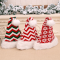 Miniatyrbillede 4 af 5: Rød Julehue Snefnug Lang Plys Hue Strikket Uld Julehue