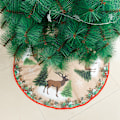 Miniatyrbilde 1 av 5: 1 stk. juletre skjørt med trykk 84cm digitalt trykt juletre forkle tre bunn dekorasjoner scene layout dekorasjon (stil 3)