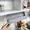 Miniatyrbild 4 av 6: Kök Krydda Flaska Förvaringsställ Kryddställ Självhäftande Väggmonterad Under-Shelf Spice Organizer Kök Förvaringsställ