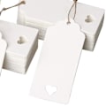 Miniatyrbilde 1 av 2: 100 stk Gavemerker For DIY Prislapper Eller Bryllup (Hvit)