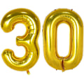 Miniatyrbillede 1 af 6: 30 års jubilæumsdekoration, festballoner 30 års nummerballoner nummerballoner til 30-års bryllupsdag fødselsdagsfest dekoration helium