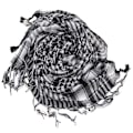 Miniatyrbild 2 av 5: 2 st Black & White Desert Scarf Lätt bomull Militärstil Airsoft Re-enactment Army
