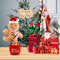 Miniatyrbild 2 av 4: Julklappsdansleksak som sjunger, pratar, spelar in och upprepar vad du säger, rolig elektrisk leksak (pepparkaksgubbe)