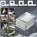 Miniatyrbild 4 av 6: Termiska nödfiltar-rymdfilt-överlevnadskit-campingfilt (4-pack)perfekt för utomhusbruk,vandring,överlevnad,maratonlopp i buggoutväska