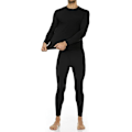 Miniatyrbild 1 av 4: Long Johns thermal för män med fleecefoder för kallt väder (svart, XL)