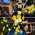 Miniatyrbild 6 av 6: 50 LED Solar String Lights, utomhus och inomhus String Lights, 7M & 8 lägen IP65 Vattentät Fairy Lights för trädgård, varmvit