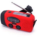 Miniatyrbild 1 av 4: 3LED-ljus Nödljus Trådlös Väder Solar Handvev Katastrofförebyggande Radio Flerfunktions Bärbar Radio (1 Pack, Röd)