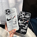 Miniatyrbild 5 av 5: För iphone 12 pro Max vit + svart trasig krok frostat phone case 2 st