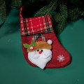 Miniatyrbilde 4 av 5: Par Juledekorasjon Pop Dukkehode Små Julestrømper Hengende Ornamenter Gavepose 16*12cm
