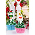 Miniatyrbillede 4 af 4: 48 Stykker Jule Cupcake Wrappers, Snemand Julemand Cupcake Toppers, Juletræer Pingvin Elg Glædelig Jul Ord Cupcake Wrappers, Jul