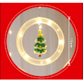 Miniatyrbillede 5 af 8: Nye juledekorative LED-lamper cirkel læderledning gardinlys juletræ hængende ambient farvede lys is strip lys