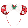 Miniatyrbillede 1 af 5: Hårbøjle Pandebånd til Piger, Glitter Hårbånd Hårtilbehør til Julepynt Fest (Stil 1)