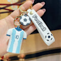 Miniatyrbillede 1 af 5: 2022 VM stjerne trøje nøglering fodbold nøglering vedhæng - Argentina 10 Messi (5 stk)