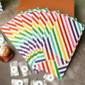 Miniatyrbillede 6 af 7: 50 regnbue papirpose 7 farver twill regnbue gavepose farve prik emballage pose gavepose
