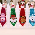 Miniatyrbillede 1 af 5: 4 stykker julesequinsslips Julemand snemand rensdyr slips julefest udklædning familiefest