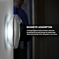 Miniatyrbild 7 av 7: LED PIR Rörelsesensor Väggklocka Lampa 360 grader USB Modern Design Digital Watch Time Inomhus Kök Badrum Study Nattljus
