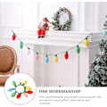 Miniatyrbillede 5 af 7: Jule Uld Filt Kugle Guirlande Festlig Jul DIY Strikket Farverig Hængende Dekoration Julekugler Udendørs Julefests Scene Vedhæng til Væg C