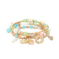 Miniatyrbillede 1 af 7: Boho Armbånd til Kvinder Multilayer Stabelbare Glitrende Krystal Perlearmbånd Sæt til Teenagepiger Perlearmbånd Smykkesæt