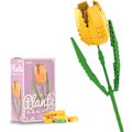 Miniatyrbild 1 av 6: Flower Building Block Kit, Creative DIY Flowers Botanical Collection Byggstensleksak för vuxna Jul Alla hjärtans heminredningskontor Tulips (yellow)