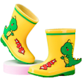 Pikkukuva 1 / 3: Sadebootsit lapsille pojille ja tytöille, vesikengät, sarjakuva sadebootsit, pieni dinosaurus (keltainen, taapero 10)