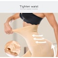 Miniatyrbilde 7 av 10: Shaping-shorts med høy midje og sømløs design som gir magekontroll og kompresjon for å løfte og forme rumpeballene, undertøy shapewear（Lys beige） XL/2XL