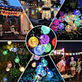 Miniatyrbild 6 av 6: 50 LED Solar String Lights, utomhus och inomhus String Lights, 7M & 8 Modes IP65 Vattentät Fairy Lights för trädgård, flerfärgad