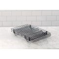 Miniatyrbillede 5 af 7: Non-stick koldtørringsnet kagerist bageværktøj brødtørringsnet rist fortykket sort kage upside down rist foldbar trelags kølerist