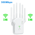 Miniatyrbild 1 av 4: 2024 Nyaste 300Mbps WiFi Extender, WiFi Booster, Internet Booster - med Ethernet-port,Wi-Fi-förstärkare 802.11N Wi Fi Signal Repeator vit