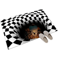 Miniatyrbild 2 av 7: Halloween Dörrmatta Halkfri filt,Skull Pumpkin Ghost Skrämmande mattor för veranda,Välkommen Dörrmatta Hemmafront Entré Höst Dekorativ Inomhus Utomhus Entr