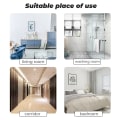 Miniatyrbilde 8 av 10: SMATRUL Vegg Smart Lysbryter Infrarød IR-sensor Ingen behov for berøring EU 220V 110V Glasskjermpanel Elektrisk strøm på av lampe white
