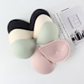Miniatyrbillede 1 af 7: 4 Par Latex Brystindlæg Fortykket med Blød Berøring Drop Cups for at Øge Åndbarhed og Anti-genskin Tube Top Tube Top Indsats Dame BH (L, sort)
