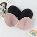Miniatyrbillede 3 af 7: 4 Par Latex Brystindlæg Fortykket med Blød Berøring Drop Cups for at Øge Åndbarhed og Anti-genskin Tube Top Tube Top Indsats Dame BH (L, sort)