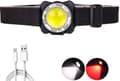 Hodelykt USB Oppladbar, 3000 Lumen LED Hodelykt Med Rødt Lys Vanntett Hodelykt 3 Moduser