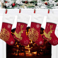 Miniatyrbilde 4 av 5: 2 stk. julesokk gavepose brodert elg flanell sokker julegave anheng 44*29cm