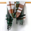 Miniatyrbild 5 av 5: Vinter Rutig Scarf Printed Tofs Imitation Cashmere Scarf Fashi