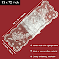 Miniatyrbillede 2 af 6: 72 tommer juledug - Blonde Santa Snowflake dug til julebordsdekorationer - Hvid juledug til vinterferie D