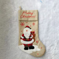 Miniatyrbild 3 av 5: Par julstrumpor presentpåsar Linne jultomten Broderade julstrumpor presenthänge 37*24cm
