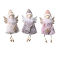 Miniatyrbilde 5 av 5: 3 Jule Gradient Ullspiss Lue Søte Engelanheng Liten Engel Juletre Anheng Julepynt 18*9*4cm
