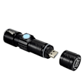 Miniatyrbild 3 av 5: 2st multifunktions led mini ficklampa USB uppladdningsbar utomhusbelysning zoom liten elektrisk hand