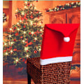 Miniatyrbild 5 av 6: 6st julstolsöverdrag, jultomtehatt Underöverdrag Xmas stol cover för julens matsal dekoration