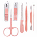 Miniatyrbild 2 av 4: Manikyr Set Nagelklippare Kit Professionellt grooming Kit 7 i 1 Professionell personlig set med lyxigt case Presenter för kvinnor Hustru Gi
