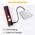 Miniatyrbillede 5 af 6: Multifunktionel COB arbejdslygte USB opladning rødt lys advarselslys LED lommelygte med magnet bærbar håndholdt vedligeholdelseslygte
