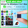 Miniatyrbillede 1 af 6: CarlinKit 5.0 Mini Ultra Trådløs Adapter Trådløs CarPlay Android Auto Til OEM Bil Plug and Play WiFi Bluetooth Automatisk Tilslutning